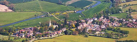 Aerial view of Denford Village